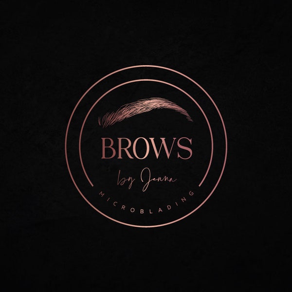 Microblading Logo, brow logo, makeup logo, beauty logo, cosmetic logo