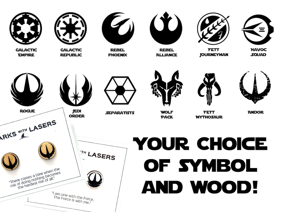 Star Wars Symbol Earrings Rebel Alliance Jedi Order Andor Galactic ...