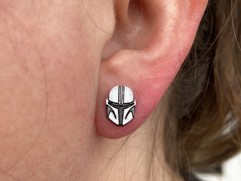 Mandalorian Helmet Earrings This is the Way Star Wars Jewelry Etsy