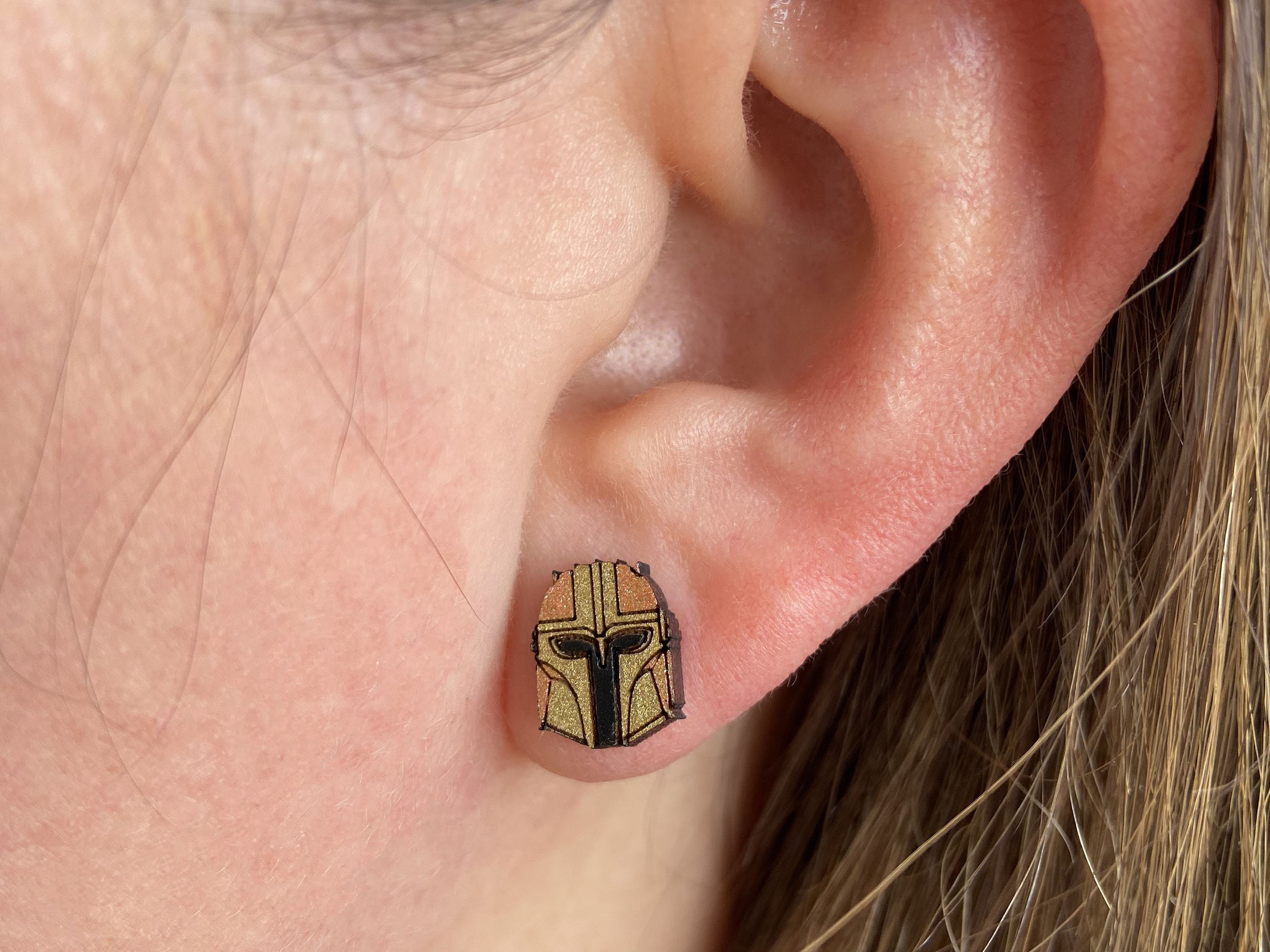 Mandalorian Armorer Helmet Earrings This is the Way Star Wars Etsy