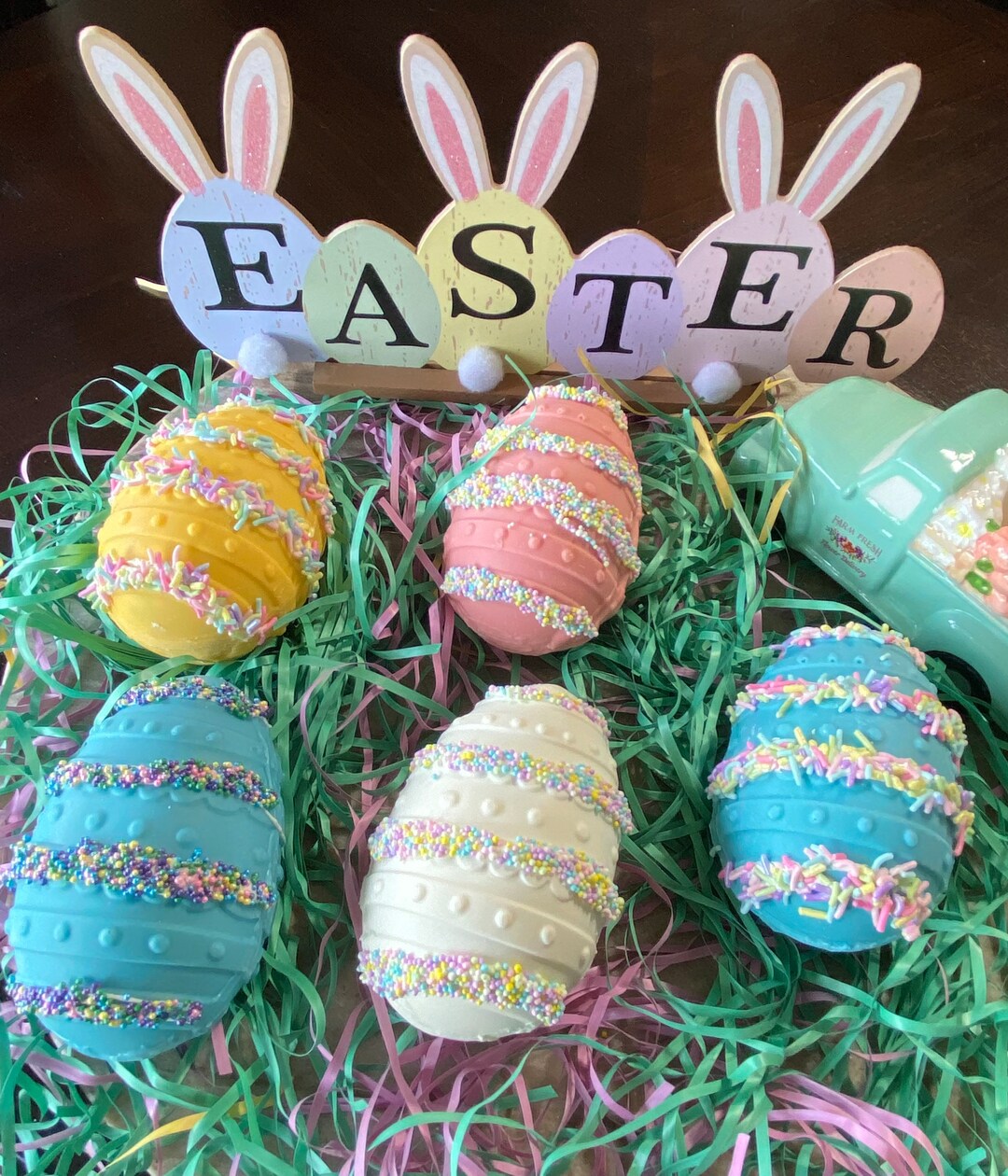 Large Breakable Easter Egg/ Candy Filled Easter Egg With Wooden Mallet