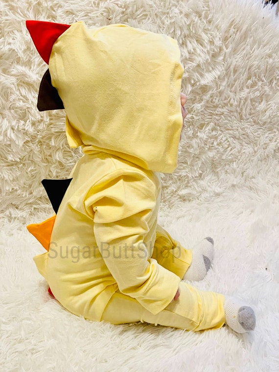 Customized Dinosaur Cozy Hooded Onesies Dinosaur Baby Romper