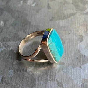 Rare Opalite 925 Sterling Silver Ring Size 6.5 US