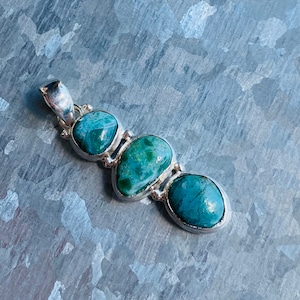 Natural Green Opaline 925 Sterling Silver Pendant