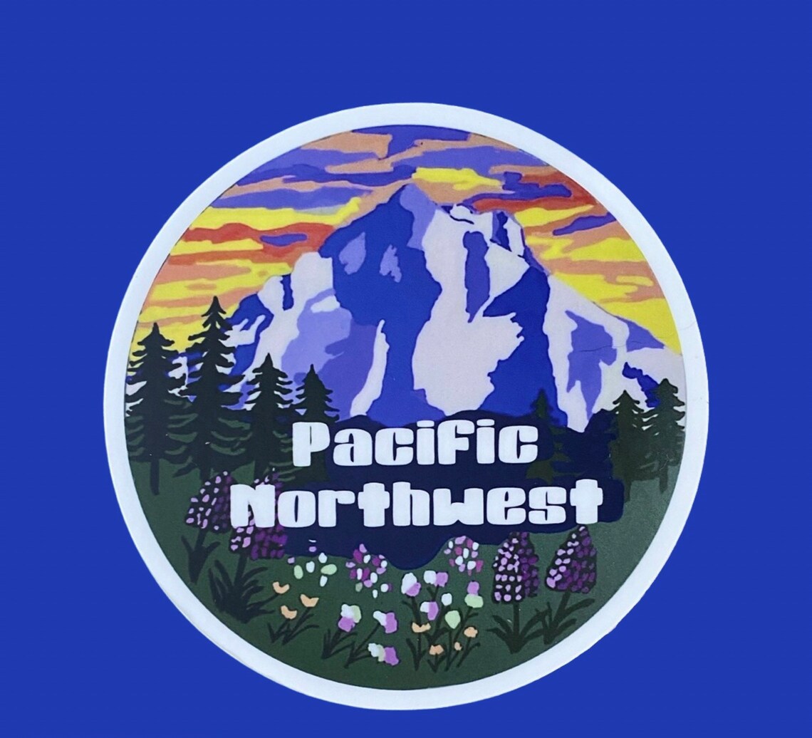 Pacific Northwest Waterproof Sticker, Vinyl Custom PNW Car Decal ...