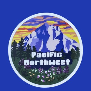 Pacific Northwest Waterproof Sticker, Vinyl Custom PNW Car Decal ...