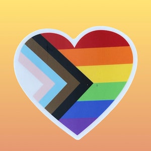 LGBTQ+ Sticker, Inclusive custom vinyl waterproof laptop sticker, gifts for ally, pride sticker, Christmas gift for Liberals