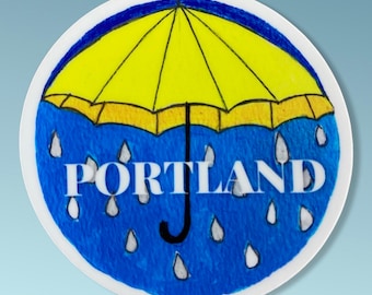 Portland Laptop Sticker, Portland sticker, | waterproof vinyl sticker, Oregon sticker, traveler gifts, stocking stuffer, Pacific Northwest