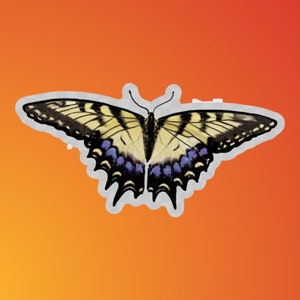Magnifique autocollant personnalisé imperméable à l’eau Swallowtail Butterfly, autocollant d’ordinateur portable en vinyle, autocollants papillon, cadeaux pour elle, bas de Noël