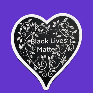 Beautiful Black Lives Matter Sticker | Sticker vinyle imperméable personnalisé pour ordinateur portable, sticker BLM, cadeau de Noël pour les libéraux