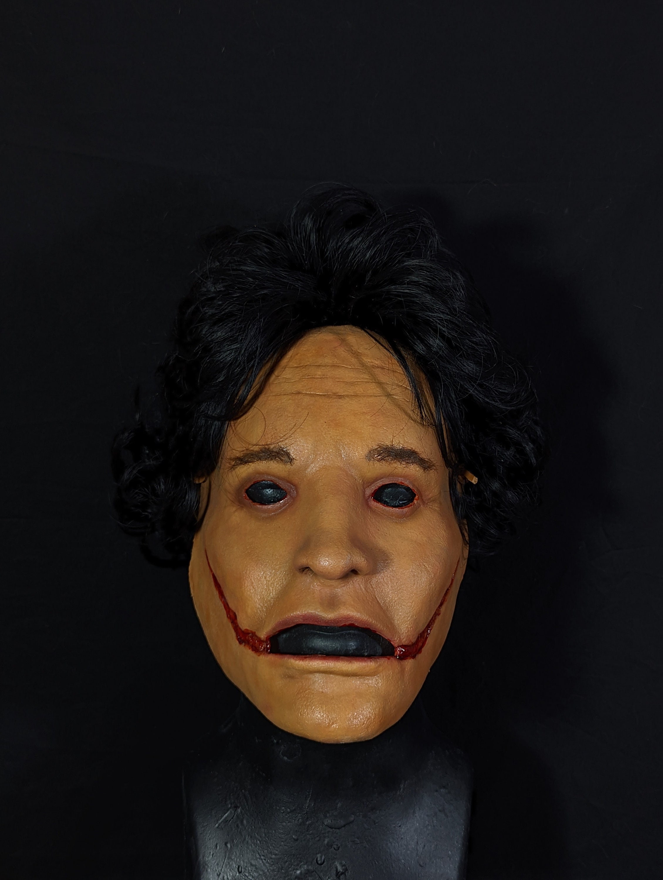 Máscara realista de cabeza calva para hombre, máscara de látex para rostro  humano, accesorios divertidos y aterradores para disfraz de Halloween