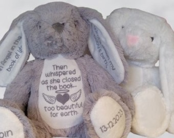 Recuerdo conmemorativo por la pérdida de un bebé, osito de peluche conmemorativo de un aborto espontáneo, oso de recuerdo de un bebé ángel, condolencias, regalo de condolencias, bebé del cielo