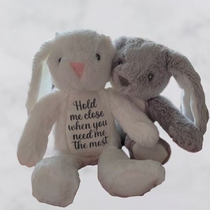 Personalised memorial bear, In loving memory, Gift for a grieving child, Children&#39;s comforter, Special keepsake from a loved one