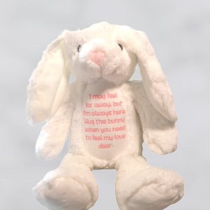Personalised memorial bear, In loving memory, Gift for a grieving child, from a loved one in Heaven, with a lovely comforting quote