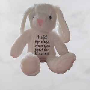 Personalised memorial bear, In loving memory, Gift for a grieving child, Children&#39;s comforter, Special keepsake from a loved one