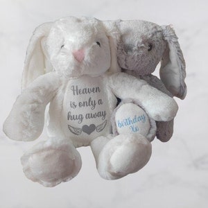 Oso conmemorativo personalizado, Memoria amorosa, Regalo para un niño en duelo, Consolador del niño, Recuerdo de un ser querido, El cielo está a sólo un abrazo de distancia