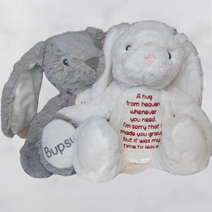 Special keepsake from a loved one in Heaven, Personalised memorial bear, In loving memory, Gift for a grieving child, Children&#39;s comforter