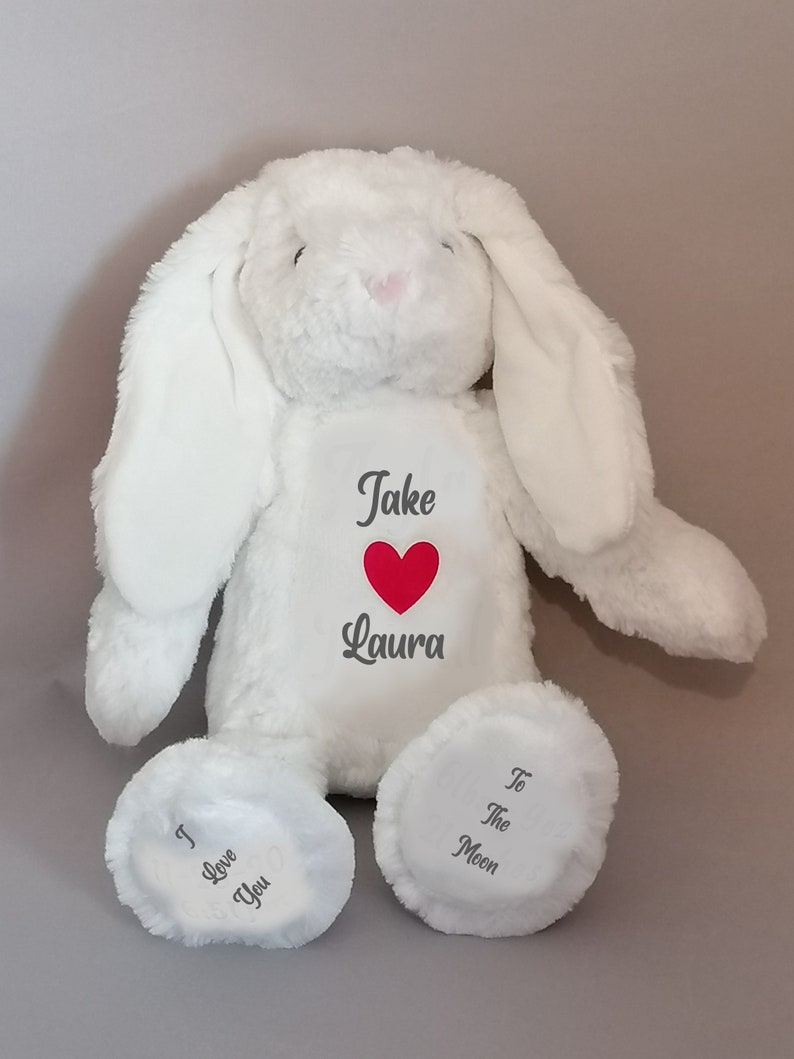 Personalised Valentines Day bear, Special someone, Valentines gift, Boyfriend, Girlfriend, Proposal, Will you marry me, I love you, Bunny image 4