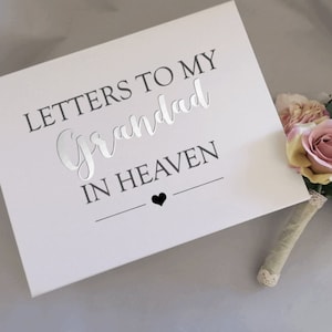 Caja de memoria personalizada, Cartas para alguien en el cielo, Recuerdo del ser querido, En memoria amorosa, Perdón por su pérdida, Caja de recuerdo