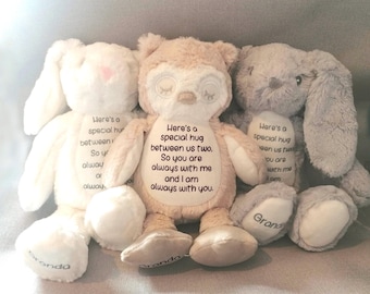 Personalised memorial bear, In loving memory, Gift for a grieving child, Children's comforter, Special keepsake from a loved one
