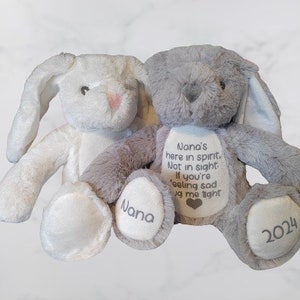 Memorial gift for a grieving child, Personalised teddy from a loved one in Heaven, Remembrance and bereavement toy, Loss of a grandparent
