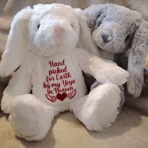 Personalised baby memorial bear, Hand picked for earth, In loving memory, Lost loved ones, Sent from Heaven, Baby keepsake, Memories live on