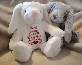 Oso conmemorativo personalizado para bebé, Escogido a mano para la Tierra, En memoria amorosa, Seres queridos perdidos, Enviado desde el cielo, Recuerdo de bebé, Los recuerdos perduran