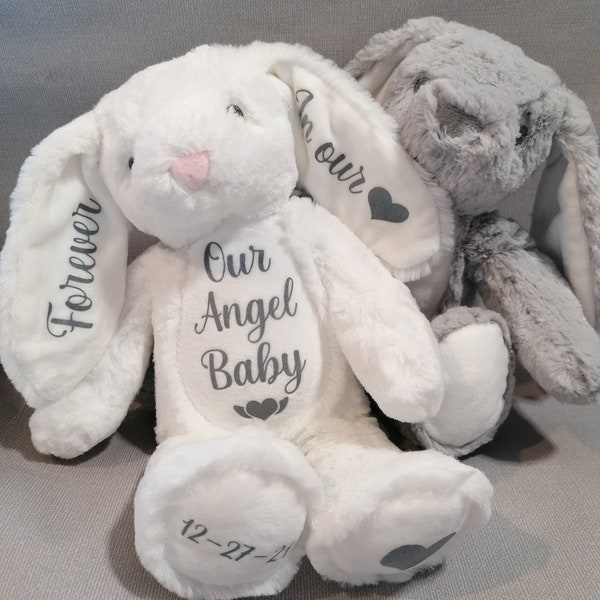 Personalised baby loss memorial bear, Angel baby keepsake, Miscarriage grief gift, With sympathy, Infant loss memory teddy, Plush soft toy