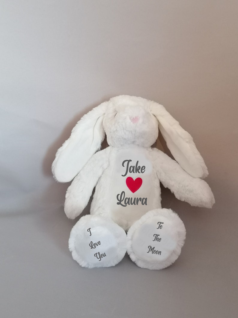 Personalised Valentines Day bear, Special someone, Valentines gift, Boyfriend, Girlfriend, Proposal, Will you marry me, I love you, Bunny image 5