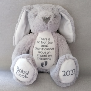 Baby loss memorial, In loving memory, Child's personalised comforter, Angel baby, Miscarriage special keepsake, There is no foot too small