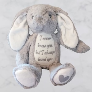 Personalised miscarriage memorial bear, Baby loss gift, I never knew you but I always loved you on a beautiful plush teddy, Angel in Heaven