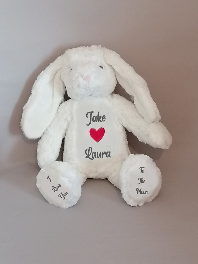 Personalised Valentines Day bear, Special someone, Valentines gift, Boyfriend, Girlfriend, Proposal, Will you marry me, I love you, Bunny image 2