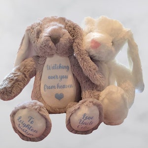Personalised memorial bear, In loving memory, Gift for a grieving child, Children&#39;s comforter, Special keepsake from a loved one