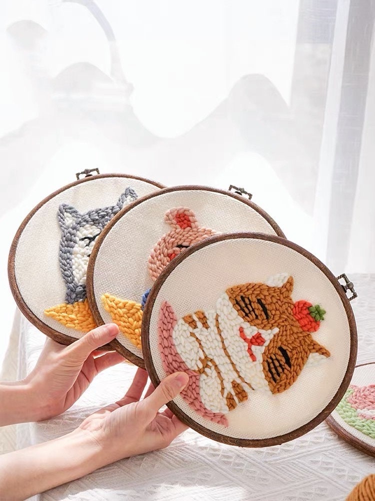 Cat Beginner Punch Needle Kit/Adjustable Punch Needle/Yarn Etsy