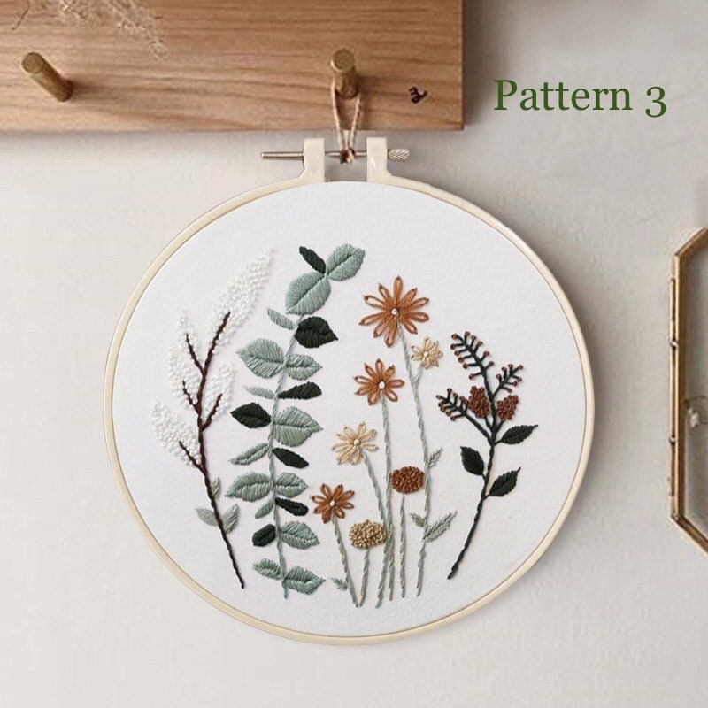 Embroidery Kit For BeginnerModern Embroidery Kit with | Etsy