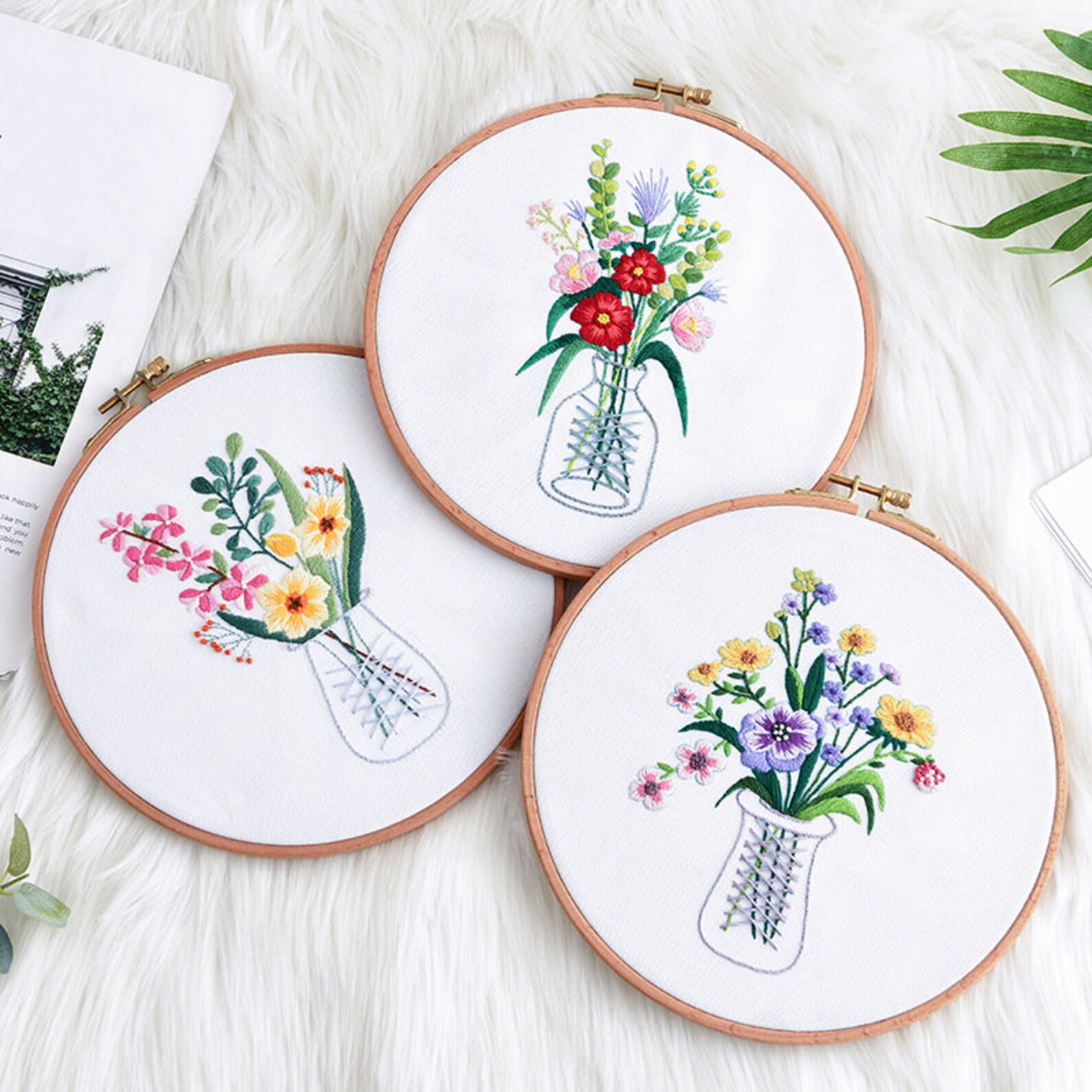 DIY Embroidery Kit For Beginner Modern Crewel Embroidery Kit Etsy