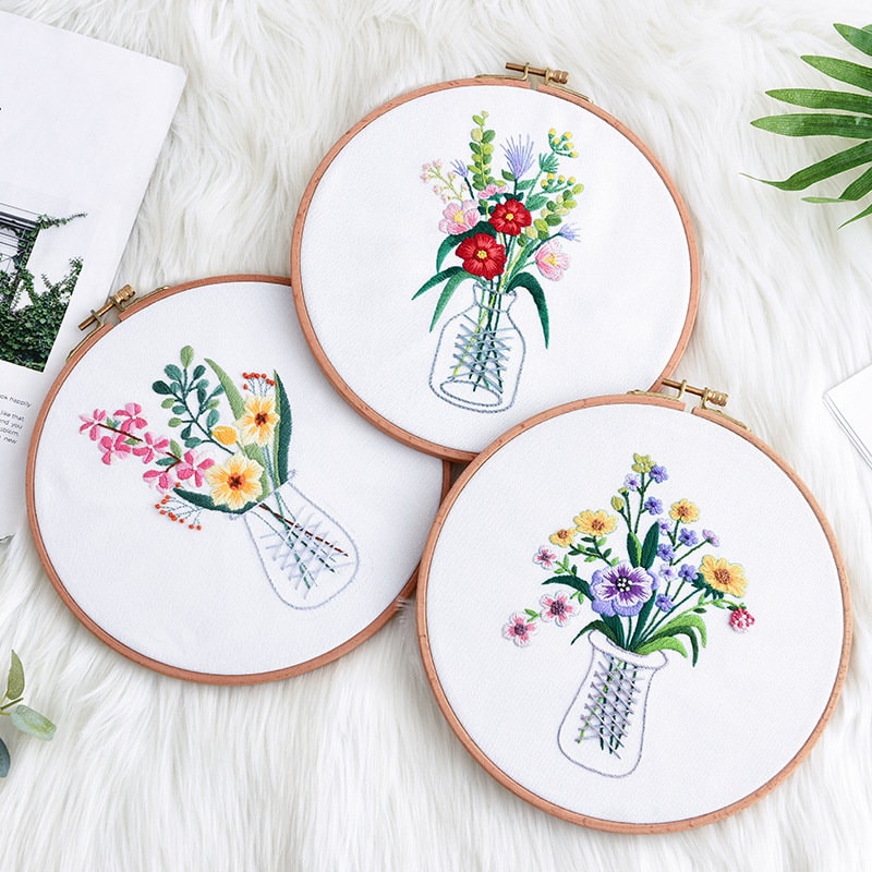 DIY Embroidery Kit For Beginner Modern Crewel Embroidery Kit Etsy