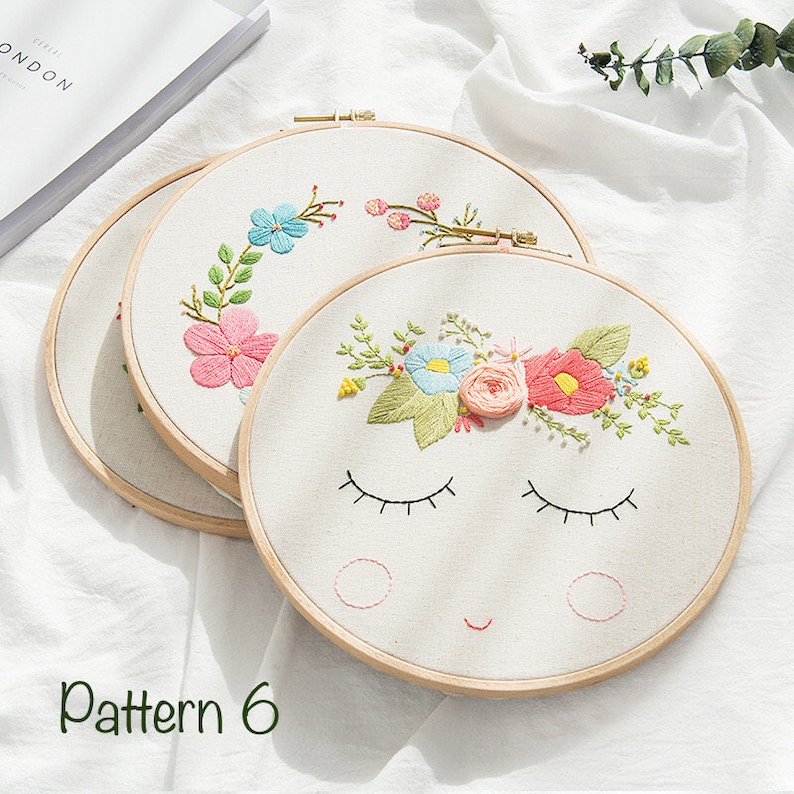 Embroidery Kit For Beginner|Modern Embroidery Kit with Pattern|Embroidery Full Kit Needlepoint Hoop|DIY Craft Kit All Materials Included