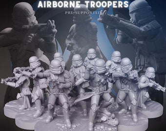 Clone paratrooper squad(sculpted by Dark Fire Designs)