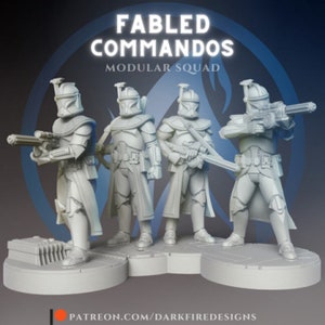 Munnilist Ten ARC trooper squad(sculpted by Dark Fire Designs)