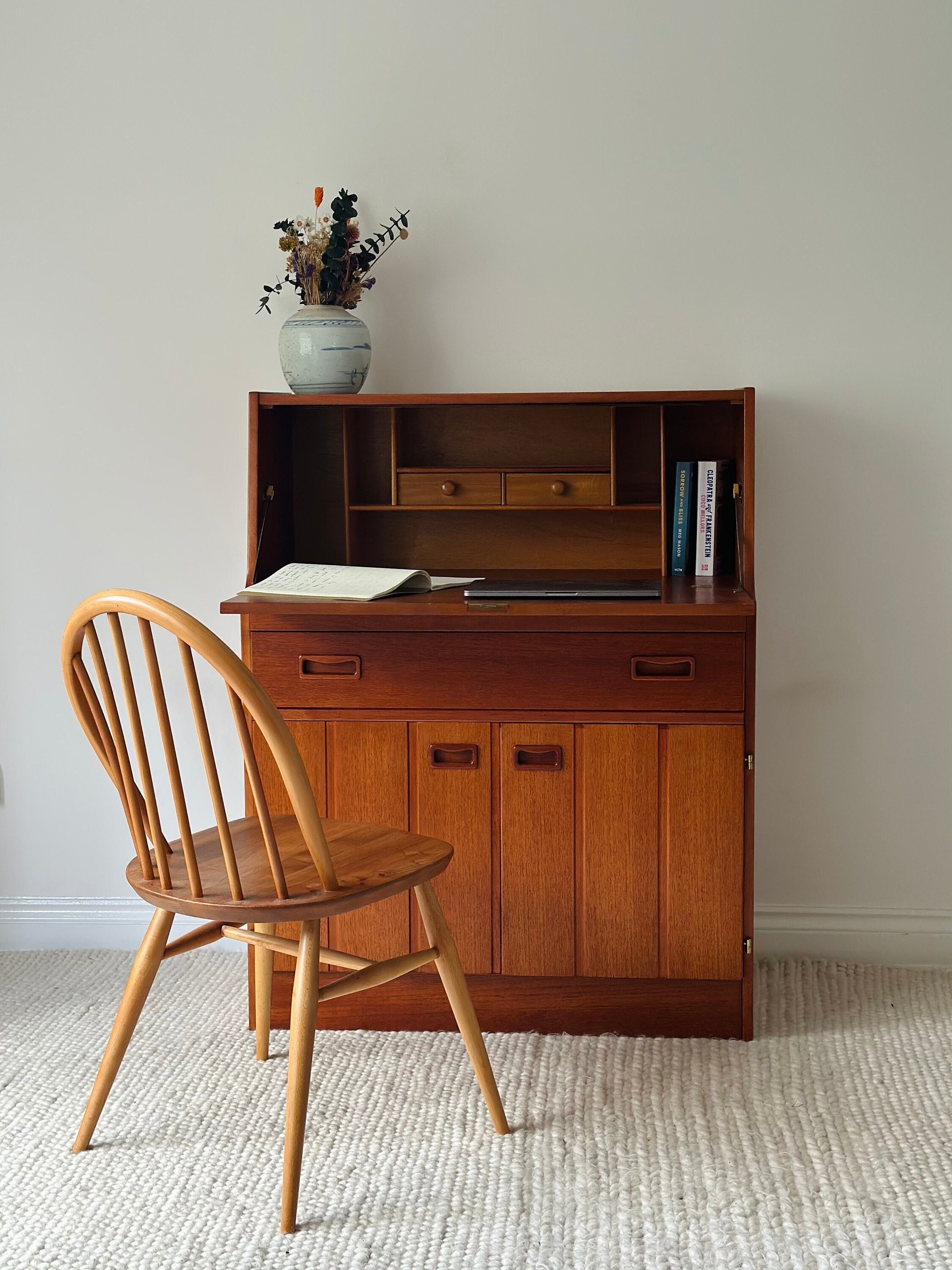 Antique Secretary Hutch and Desk Etsy UK