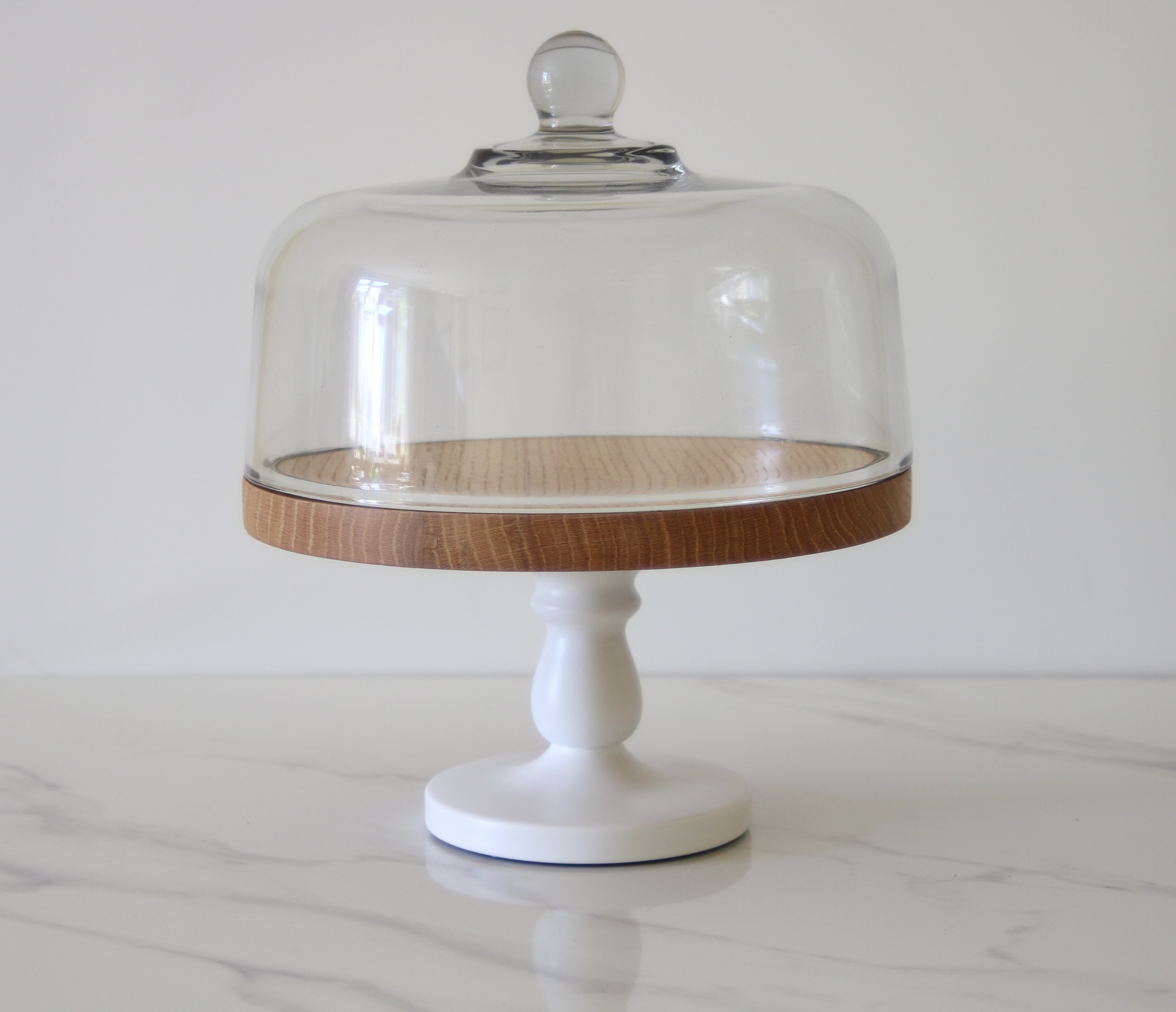 Wood Cake Stand with Glass Dome Cake Stand With Lid Rustic Etsy