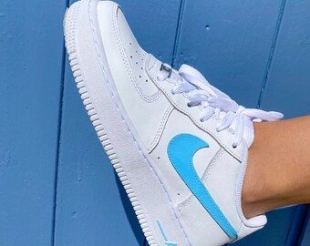 Nike Air Force 1 Blue - Etsy UK