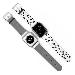 Dalmatian Print Premium Faux Leather Apple Watch Band