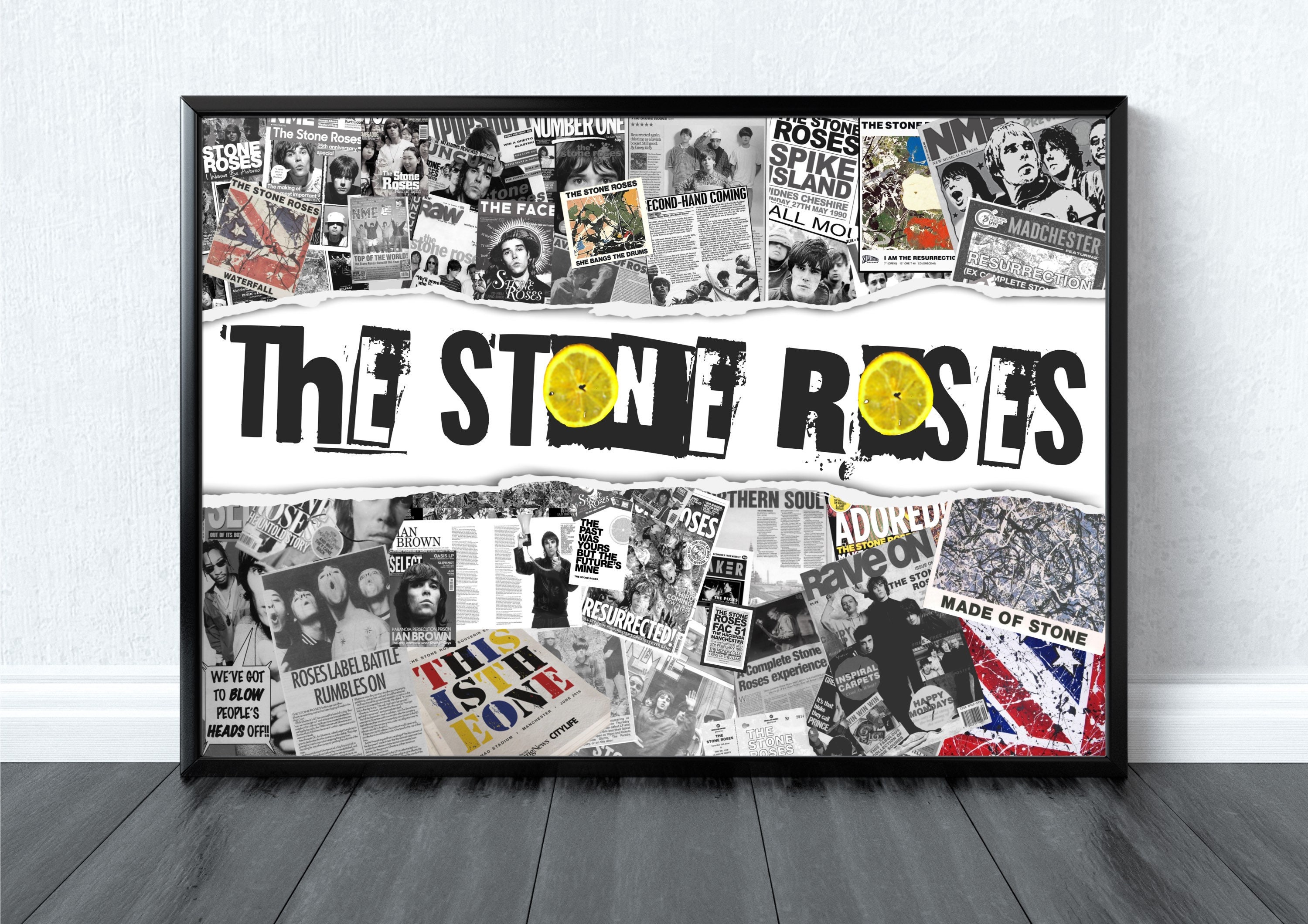 Stone Roses Print Wall Art Exclusive Manchester Gallery Etsy