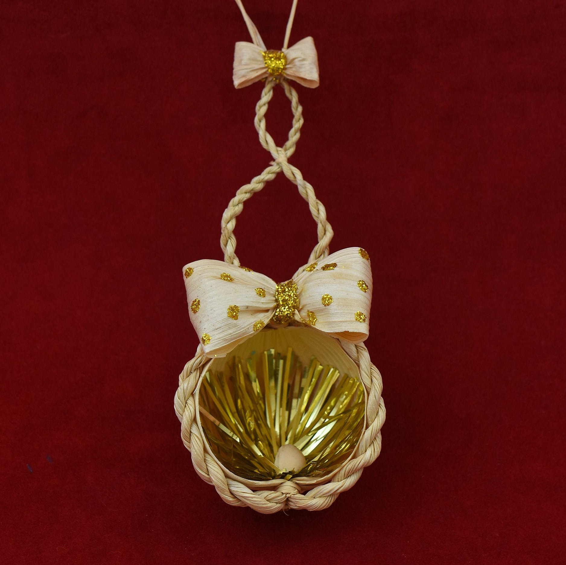 Christmas ornament corn husk decoration traditional handmade | Etsy