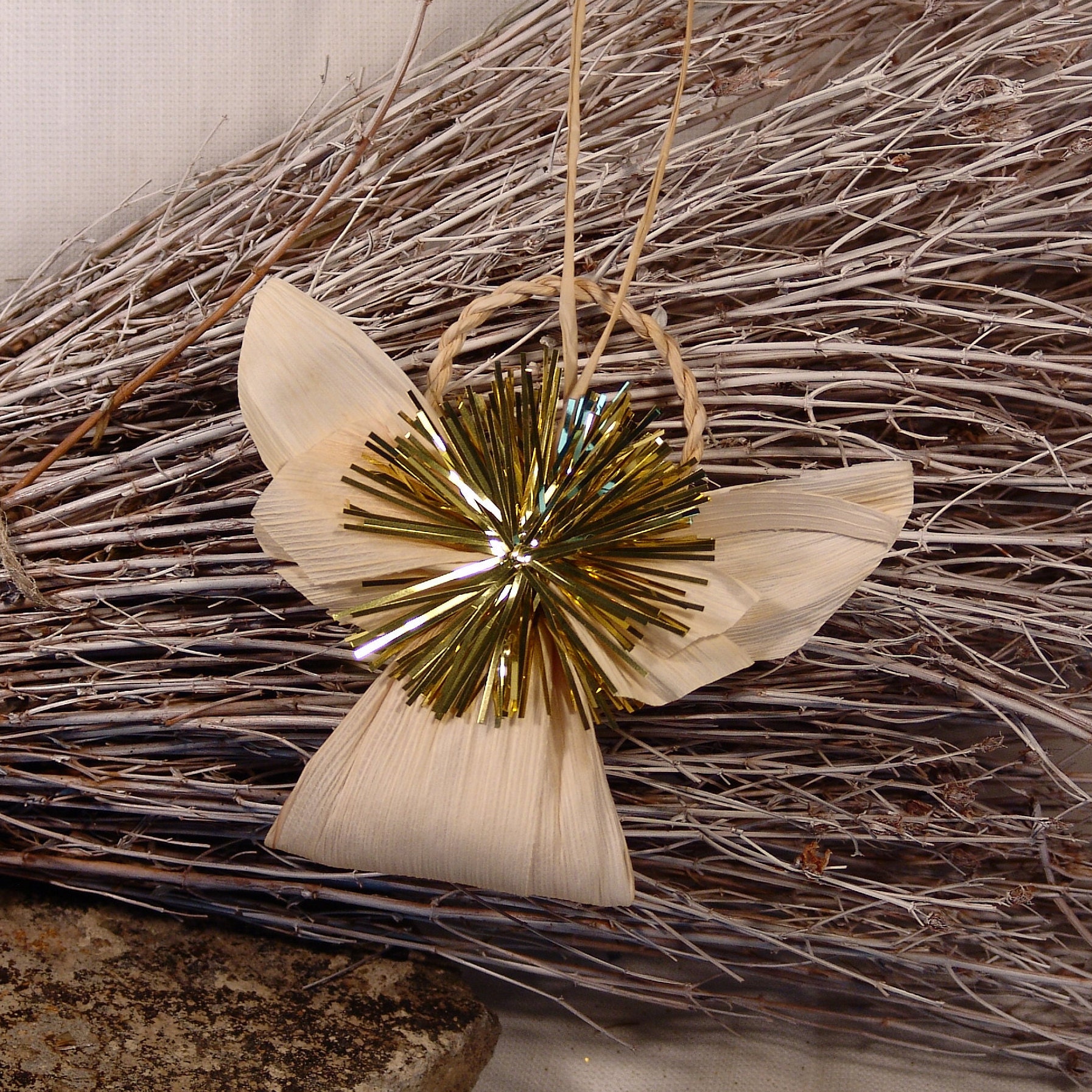 Christmas ornament corn husk decoration traditional handmade | Etsy