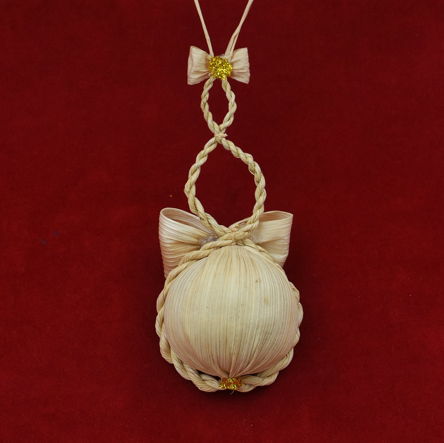 Christmas ornament corn husk decoration traditional handmade | Etsy