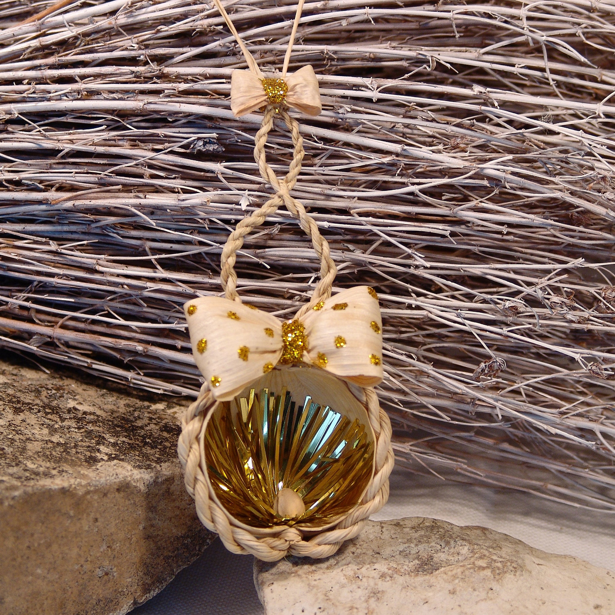 Christmas ornament corn husk decoration traditional handmade | Etsy