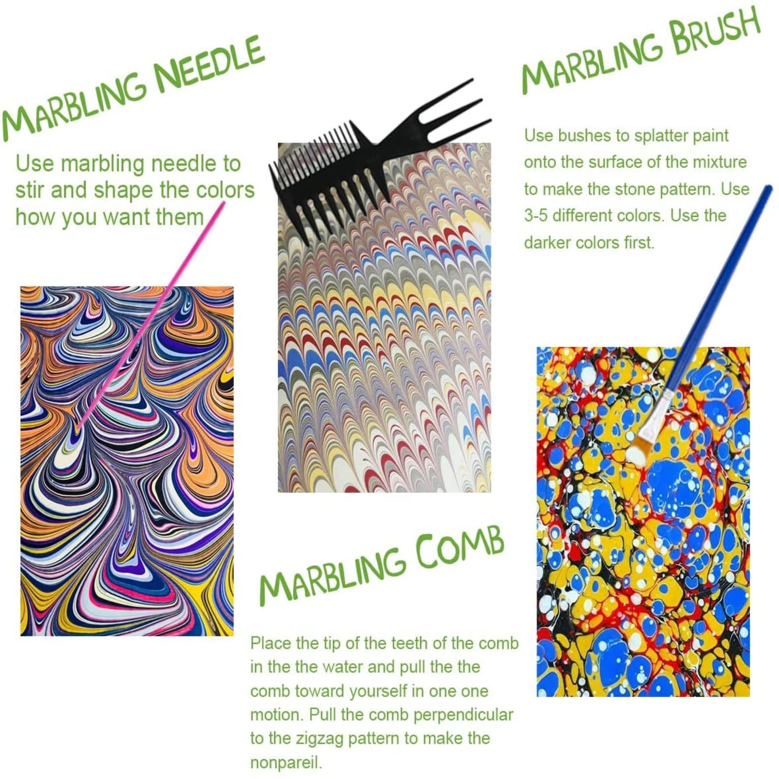 Marbling Paint Kit Water Marbling Paint Set Arts and Crafts Etsy